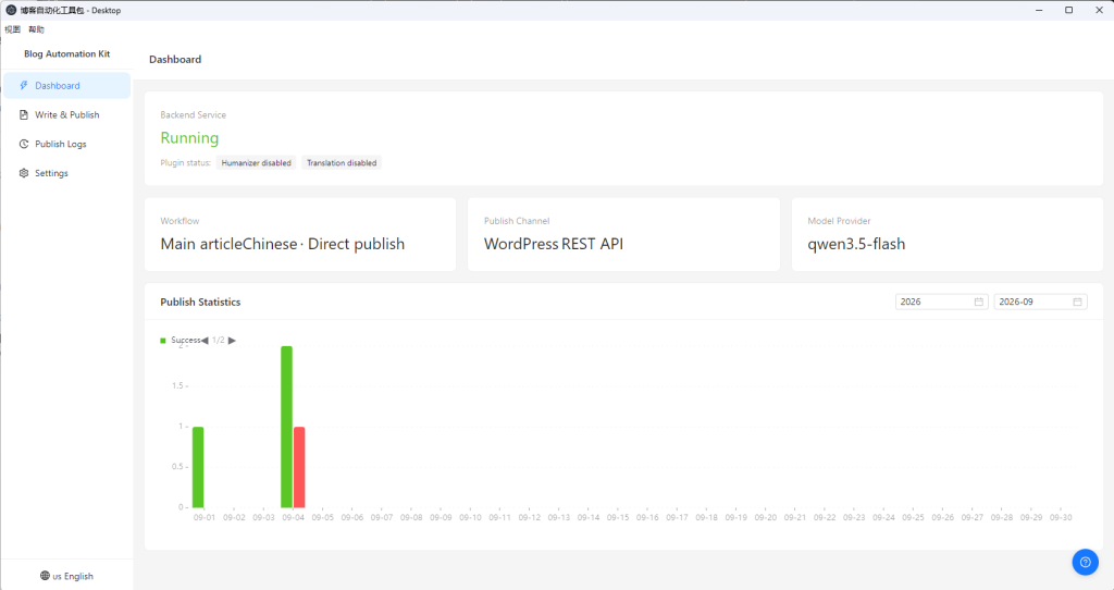 Dashboard / workspace screenshot